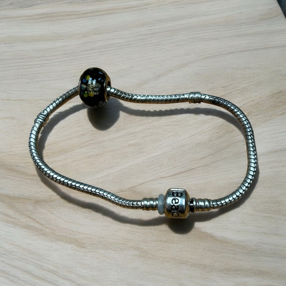 925 Silver Bead Trails Bracelet